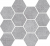 Керамогранит Equipe Coralstone Hexagon Melange Grey 29.2x25.4, 23584