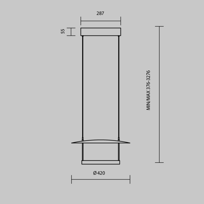 Подвесной светильник Атмосфера / Ambience 3000К 23Вт, MOD280PL-L23B3K1, изображение 5 Подвесной светильник Атмосфера / Ambience 3000К 23Вт, MOD280PL-L23B3K1, изображение 5