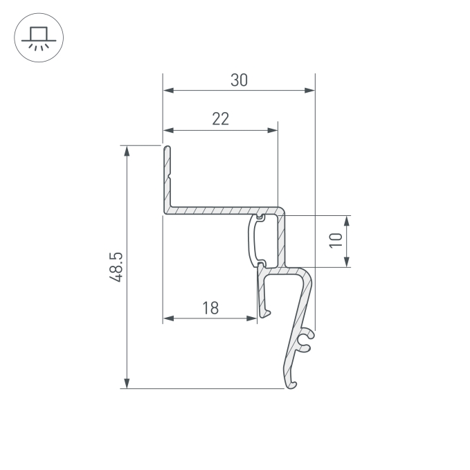 Профиль STRETCH-SHADOW-2000 WHITE (A2-CONTOUR-PRO), Arlight, 042559, изображение 5 Профиль STRETCH-SHADOW-2000 WHITE (A2-CONTOUR-PRO), Arlight, 042559, изображение 5