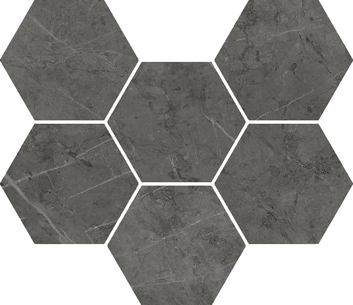 Мозаика Italon Charme Evo Antracite Mosaico Hexagon 25x29, 620110000050