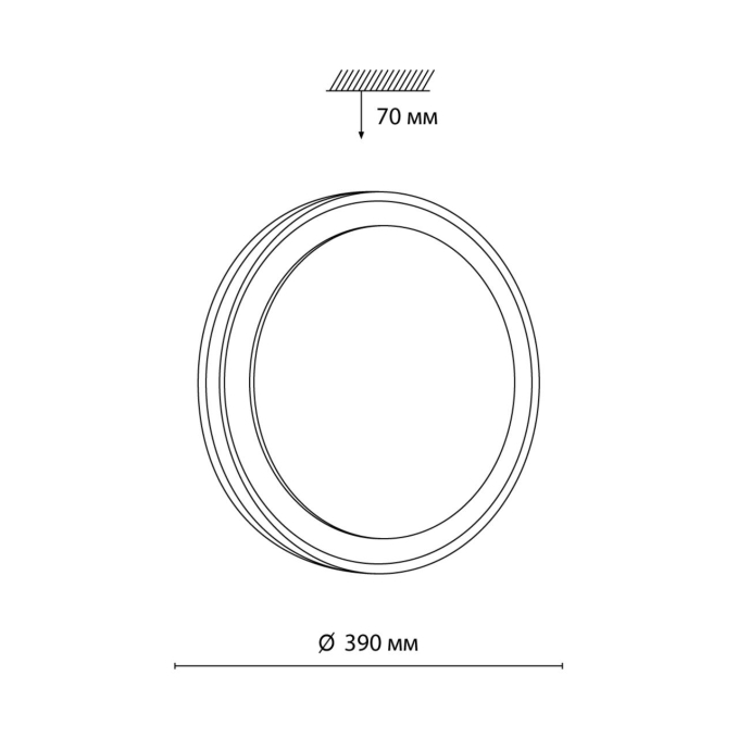 Светильник LED 48Вт 3000/4000/6000K D390 IP43 CCT AKUNA PALE SN 109 СОНЕКС 7620/DLN, схема товара Светильник LED 48Вт 3000/4000/6000K D390 IP43 CCT AKUNA PALE SN 109 СОНЕКС 7620/DLN, схема товара