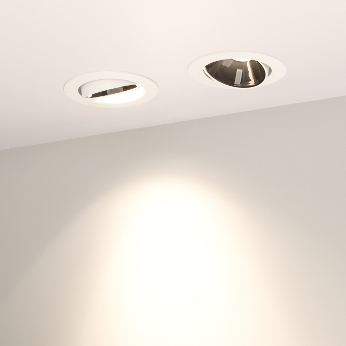 Светильник MS-FORECAST-BUILT-TURN-R102-12W Warm3000 (WH-BK, 32 deg, 230V), Arlight, 035449, изображение 2 Светильник MS-FORECAST-BUILT-TURN-R102-12W Warm3000 (WH-BK, 32 deg, 230V), Arlight, 035449, изображение 2