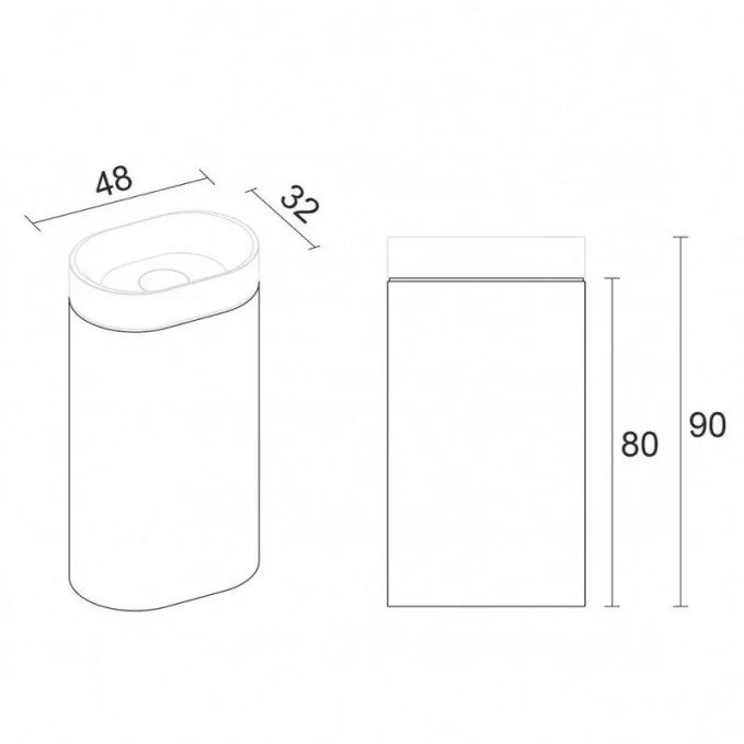 Раковина напольная Riho Essence Column W 50 см W029001105 белая
