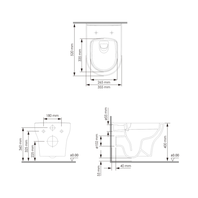 Подвесной унитаз WasserKRAFT H001 Подвесной унитаз WasserKRAFT H001