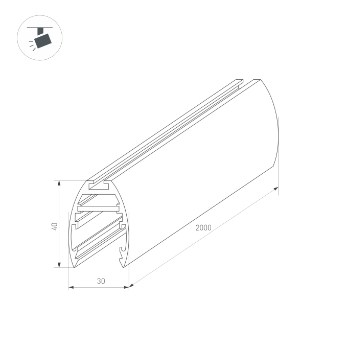 Трек MAG-TRACK-2540-2000 (BK), Arlight, 034228, изображение 4
