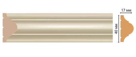 Молдинг Decomaster D002-61 ШК/42, 40x17x2400 мм