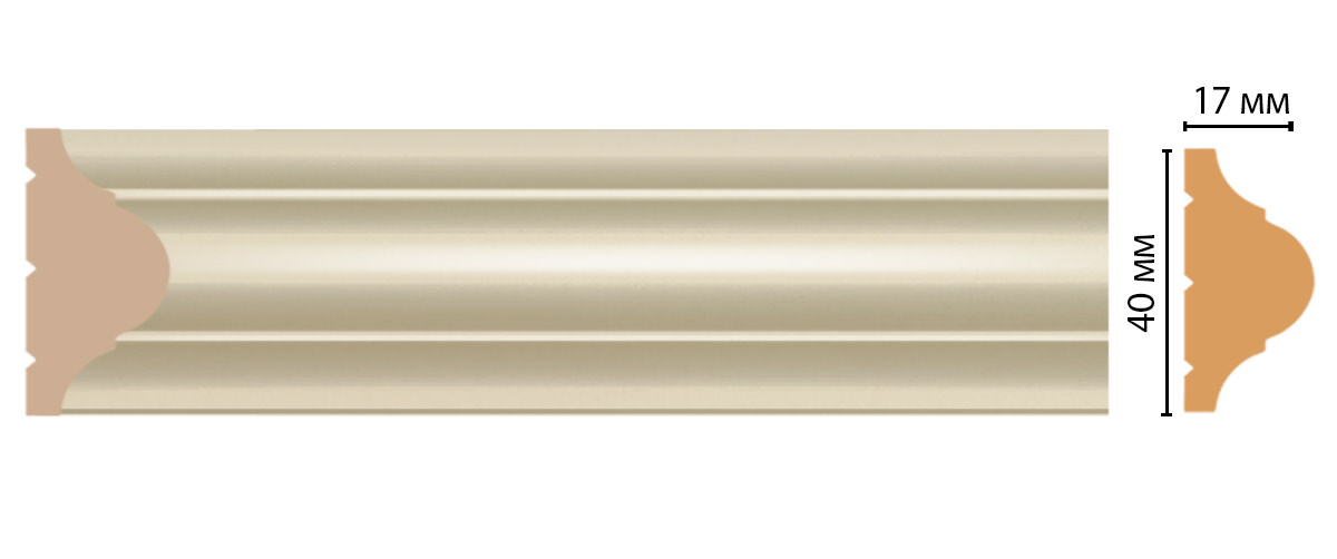 Молдинг Decomaster D002-61 ШК/42, 40x17x2400 мм