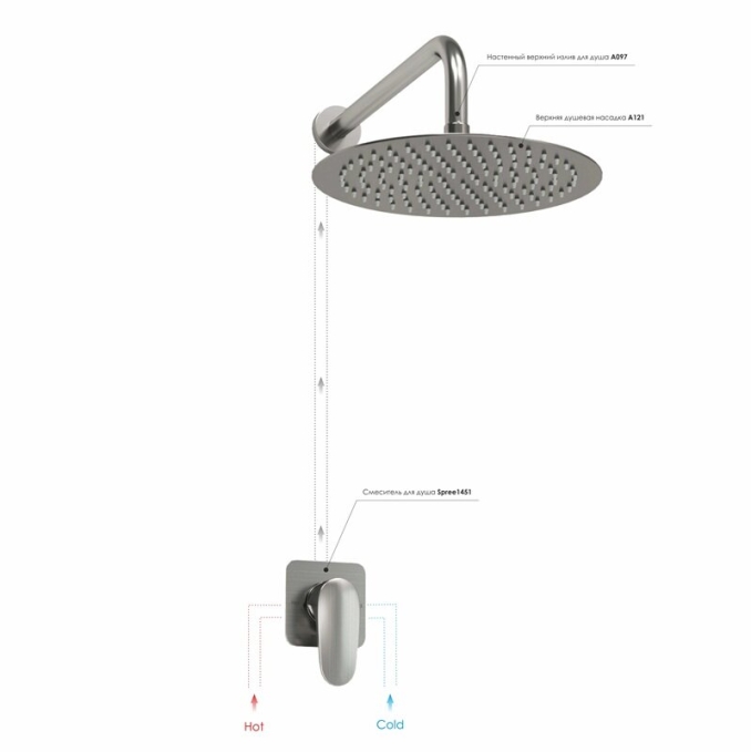 Душевая система WasserKRAFT  A1451.097.121