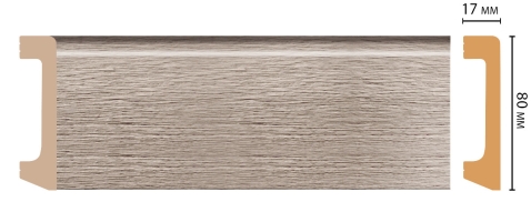 Плинтус напольный Decomaster D235-77/20ДМ, 80x17x2400 мм