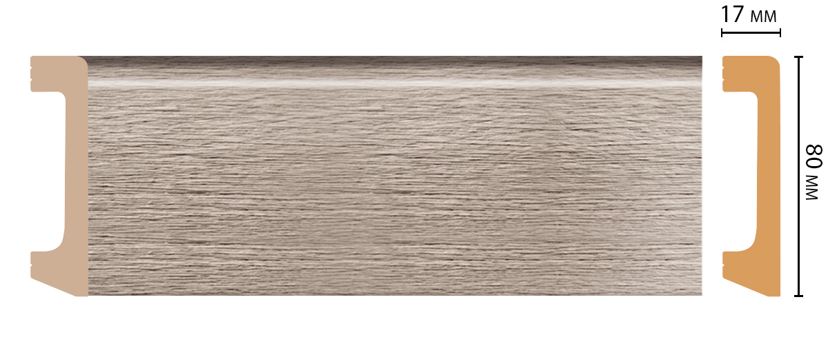 Плинтус напольный Decomaster D235-77/20ДМ, 80x17x2400 мм Плинтус напольный Decomaster D235-77/20ДМ, 80x17x2400 мм