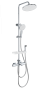 Душевая стойка со смесителем Wonzon & Woghand Solid WW-C3011-A1-CR хром глянцевая с термостатом и гигиеническим душем