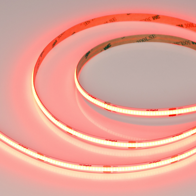 Светодиодная лента COB-X480-8mm 24V Red (8 W/m, IP20, 5m), Arlight, 047739, изображение 1 Светодиодная лента COB-X480-8mm 24V Red (8 W/m, IP20, 5m), Arlight, 047739, изображение 1