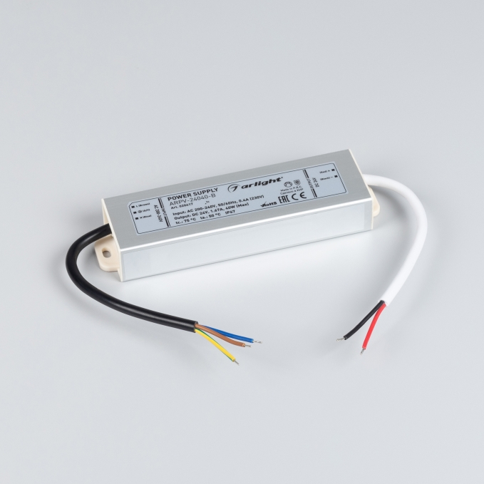 Блок питания ARPV-24040-B (24V, 1.7A, 40W), Arlight, 020417, изображение 3 Блок питания ARPV-24040-B (24V, 1.7A, 40W), Arlight, 020417, изображение 3