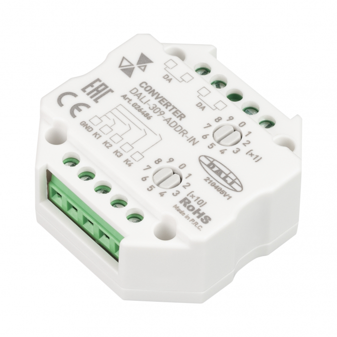 INTELLIGENT ARLIGHT Конвертер DALI-309-ADDR-IN (DALI bus), Arlight, 026486, изображение 1 INTELLIGENT ARLIGHT Конвертер DALI-309-ADDR-IN (DALI bus), Arlight, 026486, изображение 1