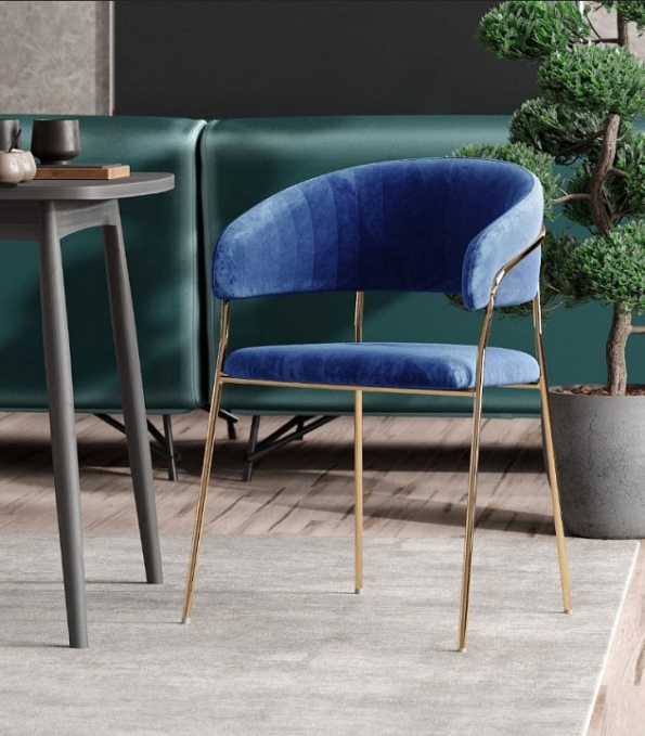 Стул Whispered Fusion, Hesby Import, HSBI_DC72_blue Стул Whispered Fusion, Hesby Import, HSBI_DC72_blue