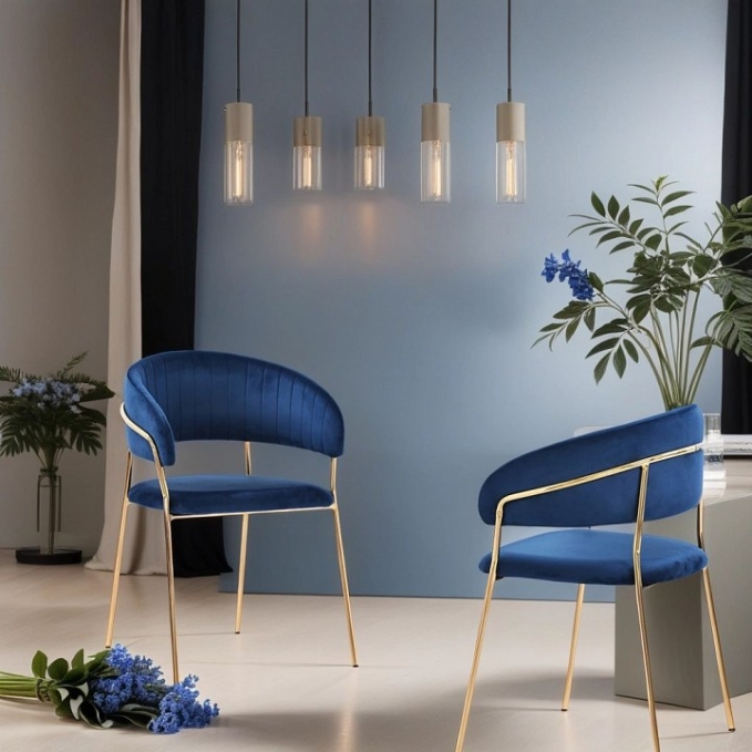 Стул Whispered Fusion, Hesby Import, HSBI_DC72_blue Стул Whispered Fusion, Hesby Import, HSBI_DC72_blue