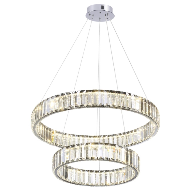 Люстра LED 60W 4000K 7140Лм VEKIA L-VISION ODL24 593 ODEON LIGHT 4930/60L, фото на белом фоне