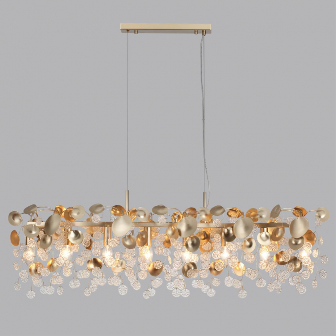 Люстра горизонтальная E14 8*40W 220В IP20 COINS CLASSIC ODL26 633 ODEON LIGHT 5104/8A, фото на цветном фоне 1