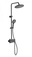 Душевая стойка со смесителем Wonzon & Woghand Muse Corno WW-B3110-MB черная матовая с термостатом Душевая стойка со смесителем Wonzon & Woghand Muse Corno WW-B3110-MB черная матовая с термостатом