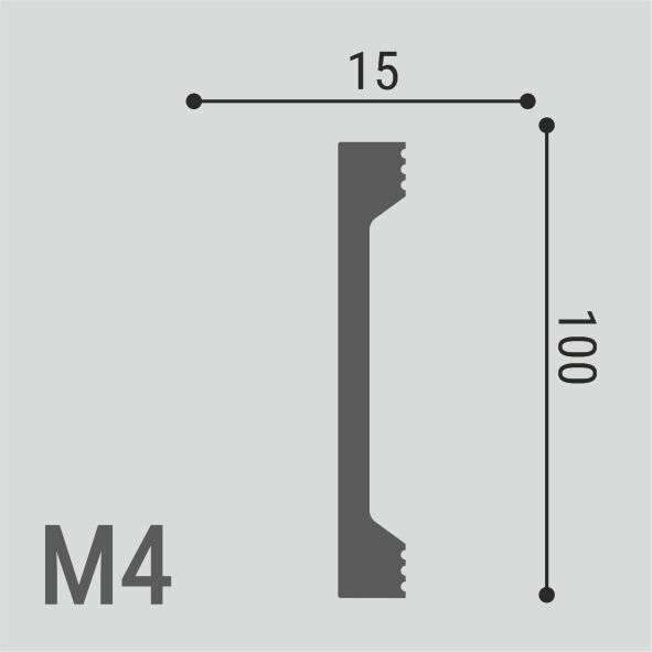 Молдинг Де-Багет XPS Polymer М 4 100/15 Молдинг Де-Багет XPS Polymer М 4 100/15