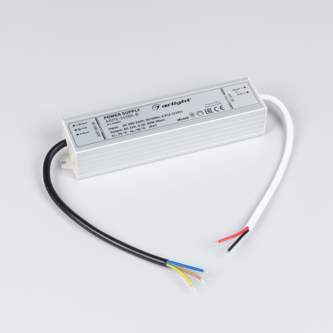Блок питания ARPV-24080-B (24V, 3.3A, 80W), Arlight, 020007, изображение 3 Блок питания ARPV-24080-B (24V, 3.3A, 80W), Arlight, 020007, изображение 3