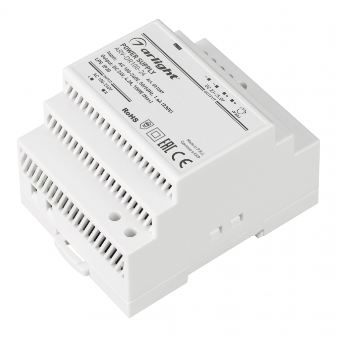 Блок питания ARV-DR100-24 (24V, 4.2A, 100W), Arlight, 031087, изображение 1 Блок питания ARV-DR100-24 (24V, 4.2A, 100W), Arlight, 031087, изображение 1