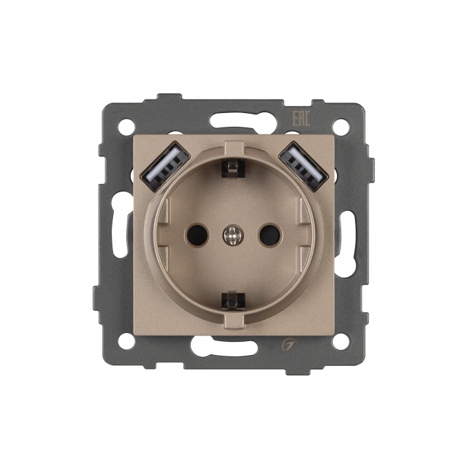 Механизм розетки с USB зарядкой SCT-MUAA-PL-GD-V (250V, 16A), Arlight, 049821, изображение 4 Механизм розетки с USB зарядкой SCT-MUAA-PL-GD-V (250V, 16A), Arlight, 049821, изображение 4