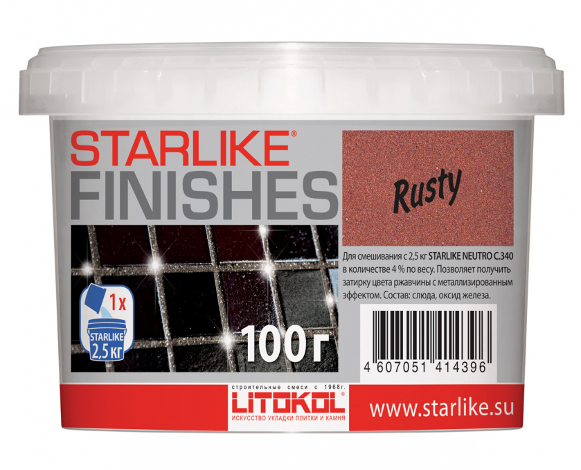Добавка декоративная Litokol Starlike Finishes Rusty для затирки S.113 Neutro, 100 г Добавка декоративная Litokol Starlike Finishes Rusty для затирки S.113 Neutro, 100 г