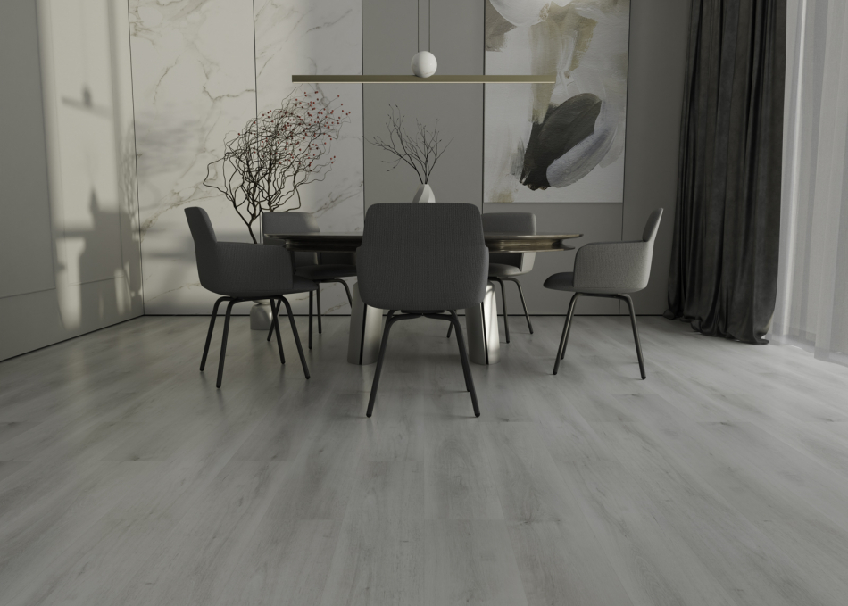 Ламинат SPC IDEAL Flooring Prime Wood Silver 01003, размер 180x1170×4,6 мм