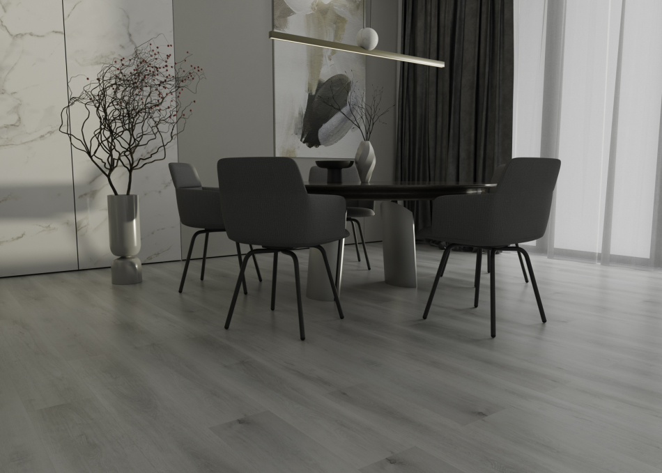 Ламинат SPC IDEAL Flooring Prime Wood Silver 01003, размер 180x1170×4,6 мм