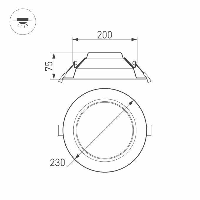 Светильник IM-CYCLONE-R230-30W Day4000-MIX (WH, 90 deg), Arlight, 022522(1) Светильник IM-CYCLONE-R230-30W Day4000-MIX (WH, 90 deg), Arlight, 022522(1)