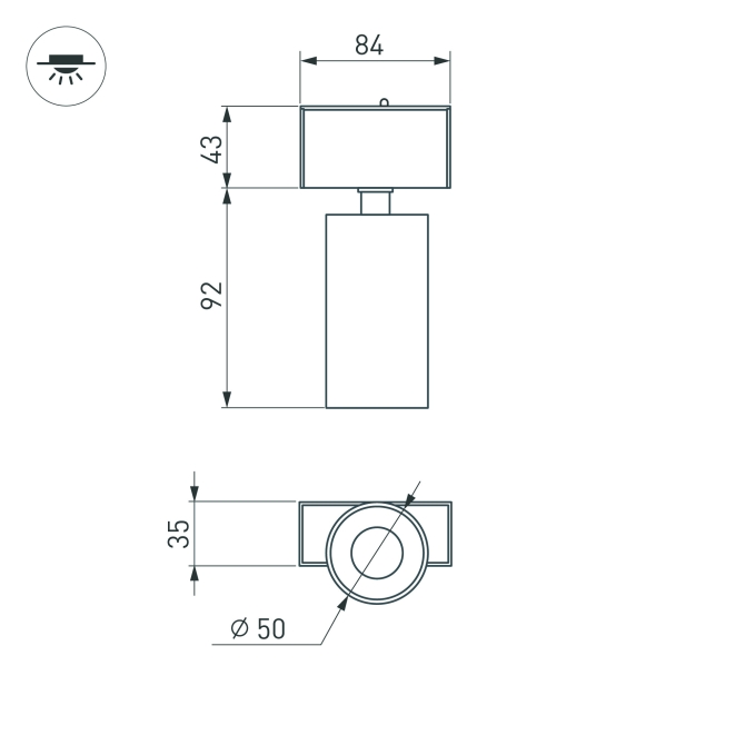 Светильник MAG-SPOT-45-R85-7W Warm3000 (WH, 24 deg, 24V), Arlight, 026964, изображение 3 Светильник MAG-SPOT-45-R85-7W Warm3000 (WH, 24 deg, 24V), Arlight, 026964, изображение 3