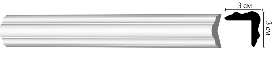 Угловой плинтус Decomaster D003ДМ, 30x30x2000 мм