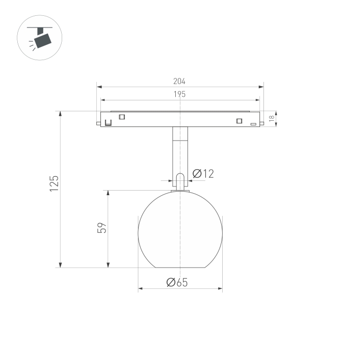 Светильник MAG-ORIENT-ORB-R60-10W Day4000 (BK, 35 deg, 48V), Arlight, 035758, изображение 4 Светильник MAG-ORIENT-ORB-R60-10W Day4000 (BK, 35 deg, 48V), Arlight, 035758, изображение 4
