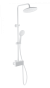 Душевая стойка со смесителем Wonzon & Woghand Muse Corno WW-B3110-MW белая матовая с термостатом