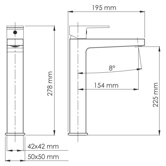 Смеситель для раковины WasserKRAFT Абенс (Abens) 2003H