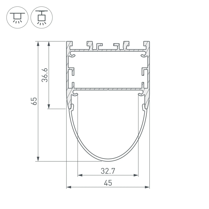 Профиль ARH-LINE-B-3652-2000 ANOD, Arlight, 036347, изображение 3 Профиль ARH-LINE-B-3652-2000 ANOD, Arlight, 036347, изображение 3