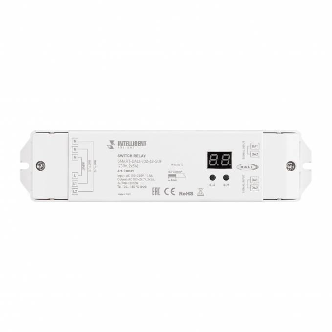INTELLIGENT ARLIGHT Релейный модуль SMART-DALI-702-62-SUF (230V, 2x5A), Arlight, 038539, изображение 4 INTELLIGENT ARLIGHT Релейный модуль SMART-DALI-702-62-SUF (230V, 2x5A), Arlight, 038539, изображение 4