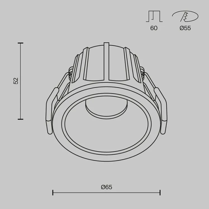 Встраиваемый светильник Альфа / Alfa LED 10 Вт 3000 К 36°, Maytoni, DL043-01-10W3K-RD-W Встраиваемый светильник Альфа / Alfa LED 10 Вт 3000 К 36°, Maytoni, DL043-01-10W3K-RD-W