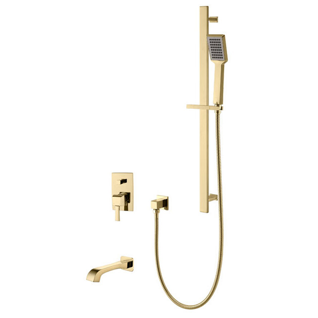 Душевой комплект со смесителем Caprigo Diamante 50-210-oro золото Душевой комплект со смесителем Caprigo Diamante 50-210-oro золото