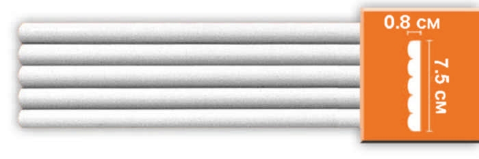 Молдинг гладкий Decomaster 97609, 75x8x2400 мм Молдинг гладкий Decomaster 97609, 75x8x2400 мм