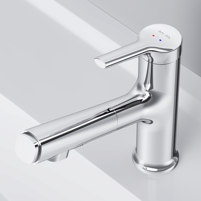 Смеситель для раковины (умывальника) AM.PM X-Joy S F85B02900 с выдвижным изливом, хром Смеситель для раковины (умывальника) AM.PM X-Joy S F85B02900 с выдвижным изливом, хром