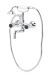 Смеситель для ванны с душем Boheme Royal Cristal 273-Royal/CRST black хром