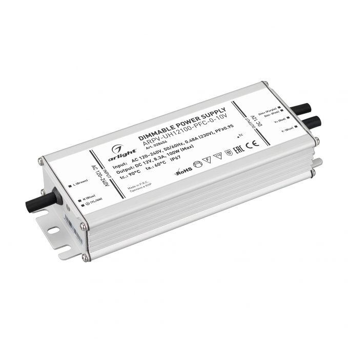 Блок питания ARPV-UH12100-PFC-0-10V (12V, 8.3A, 100W), Arlight, 028454, изображение 1 Блок питания ARPV-UH12100-PFC-0-10V (12V, 8.3A, 100W), Arlight, 028454, изображение 1