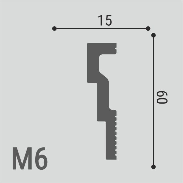 Молдинг Де-Багет XPS Polymer М 6 60/15 Молдинг Де-Багет XPS Polymer М 6 60/15
