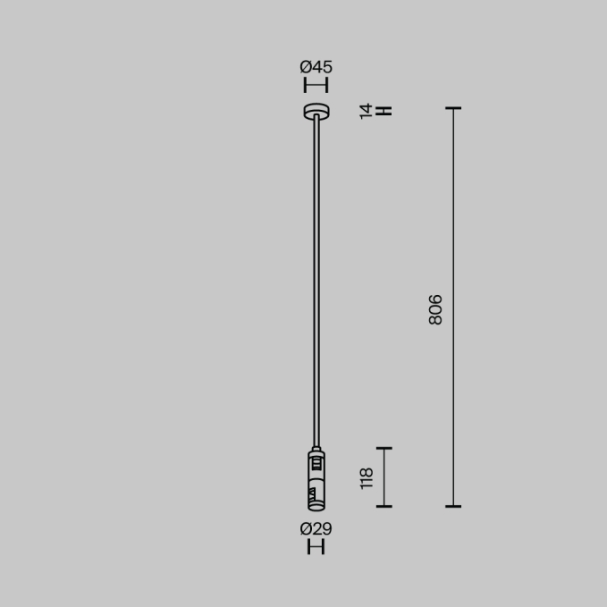 Крепление потолочное Long двойное 700мм Flarity черный, TRA159C-D1-B, изображение 4 Крепление потолочное Long двойное 700мм Flarity черный, TRA159C-D1-B, изображение 4