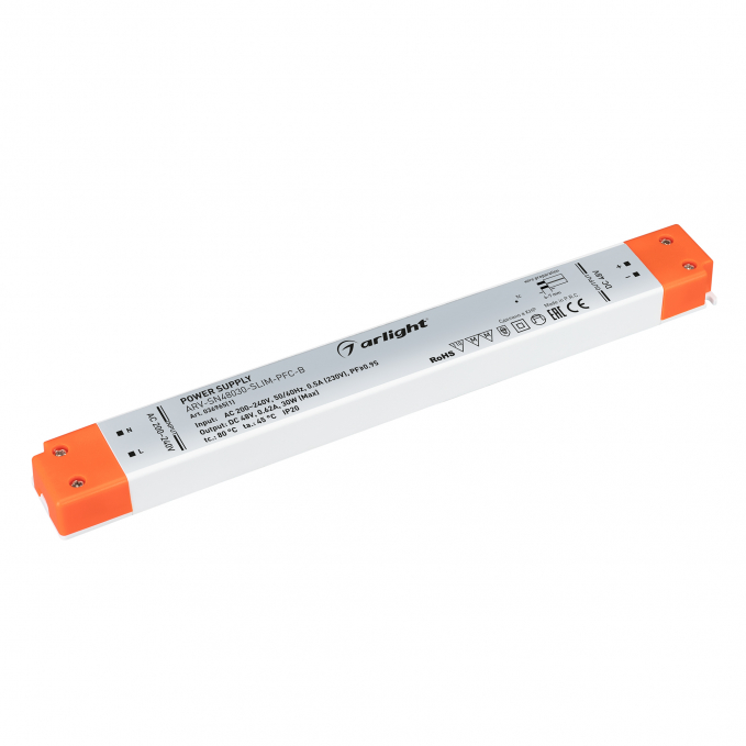 Блок питания ARV-SN48030-SLIM-PFC-B (48V, 0.63A, 30W), Arlight, 036965(1), изображение 1 Блок питания ARV-SN48030-SLIM-PFC-B (48V, 0.63A, 30W), Arlight, 036965(1), изображение 1