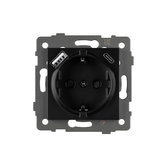 Механизм розетки с USB зарядкой SCT-MUAC-PL-BK-V (250V, 16A), Arlight, 049830, изображение 4 Механизм розетки с USB зарядкой SCT-MUAC-PL-BK-V (250V, 16A), Arlight, 049830, изображение 4