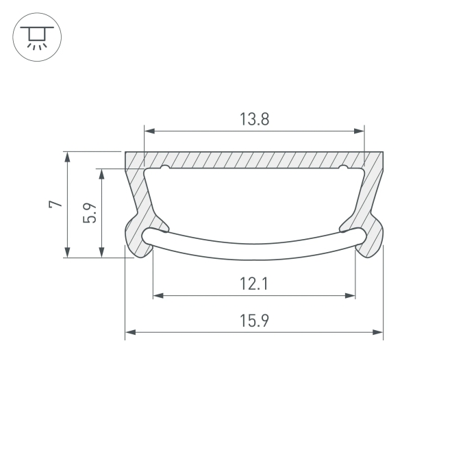 Профиль TM-2000 (CT) ANOD, Arlight, 017796, изображение 3 Профиль TM-2000 (CT) ANOD, Arlight, 017796, изображение 3