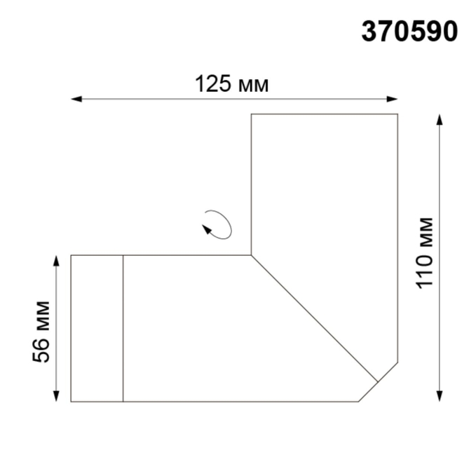 Накладной светильник IP20 GU10 50W 220-240V ELITE OVER NT19 462 NOVOTECH 370590, схема товара